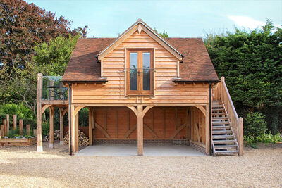 2 bay carport with room above