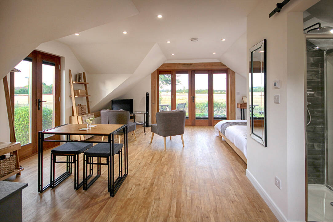 Inside room above carport